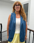 Blazer sans manche en jean
