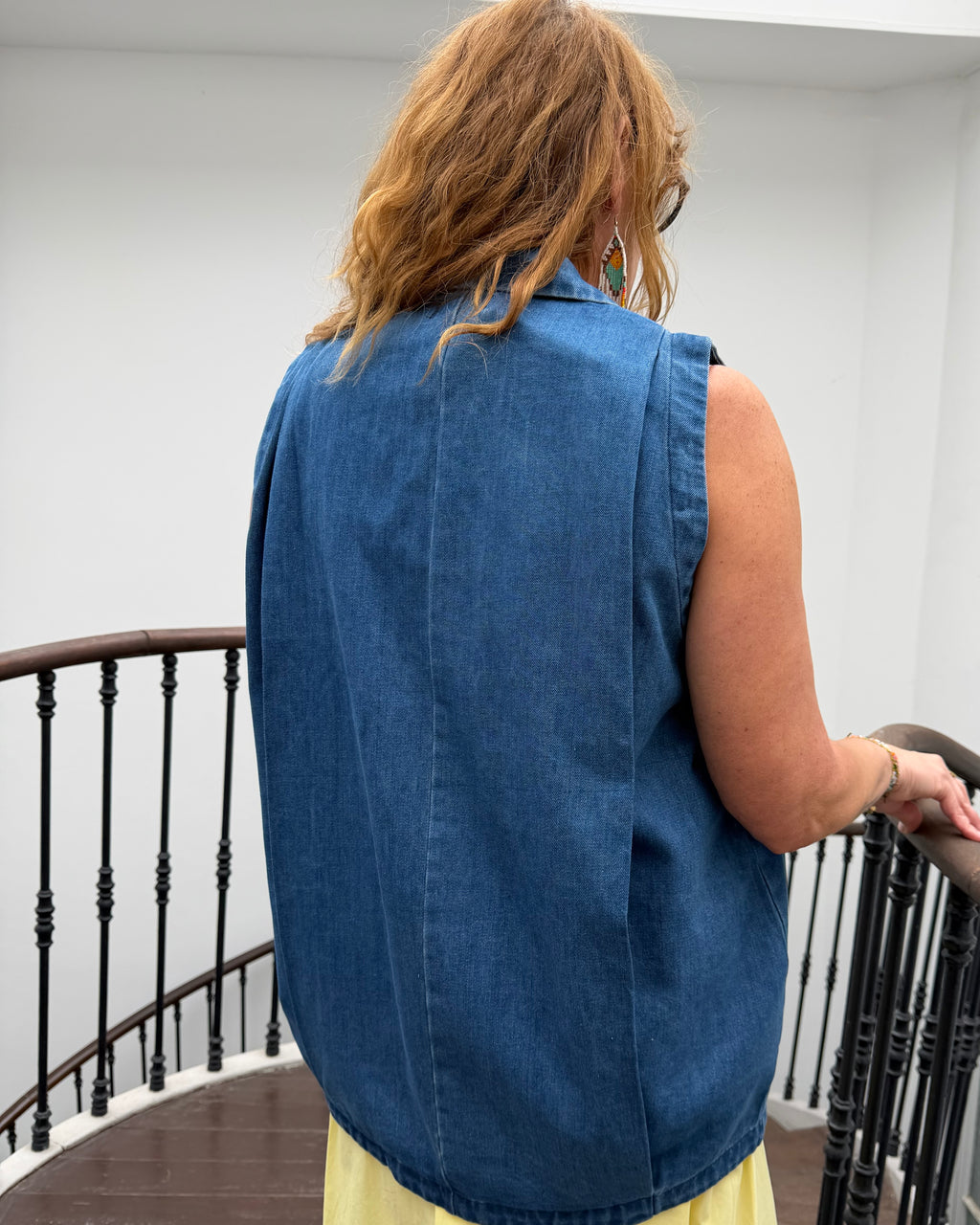 Blazer sans manche en jean