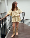 Ensemble jupe short jaune