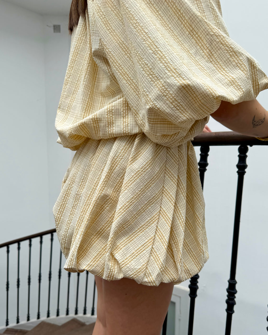 Ensemble jupe short jaune