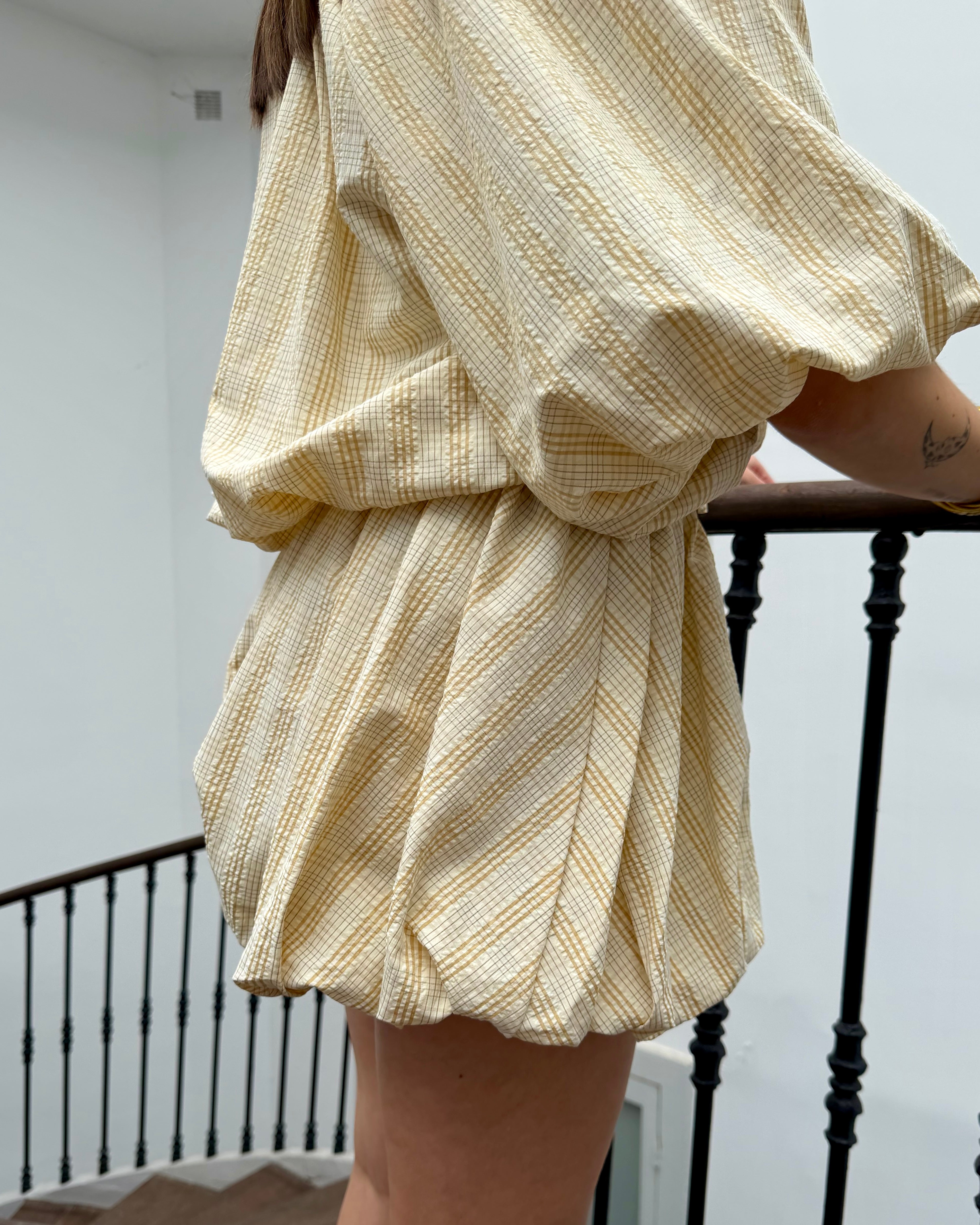 Ensemble jupe short jaune