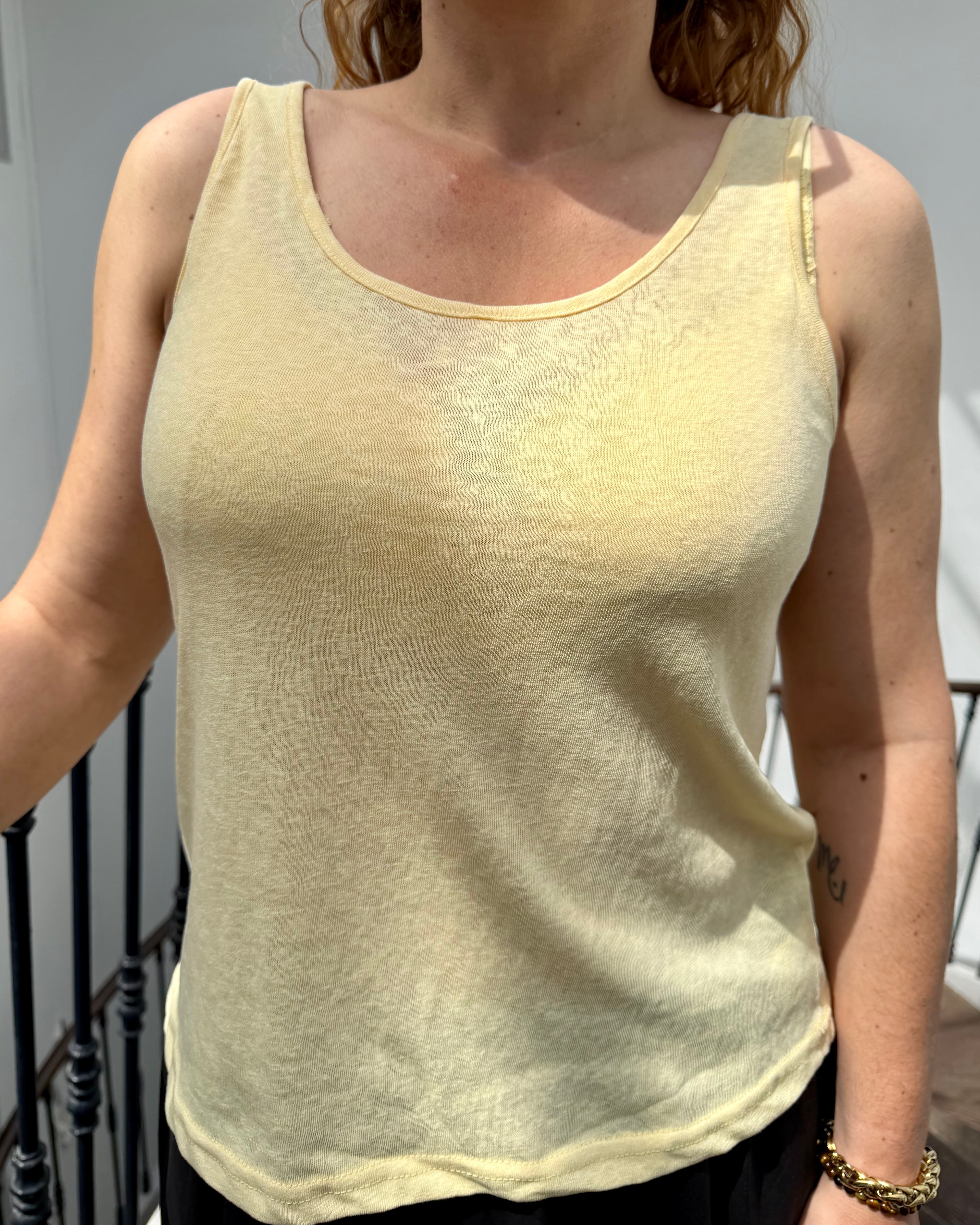 Débardeur jaune beurre