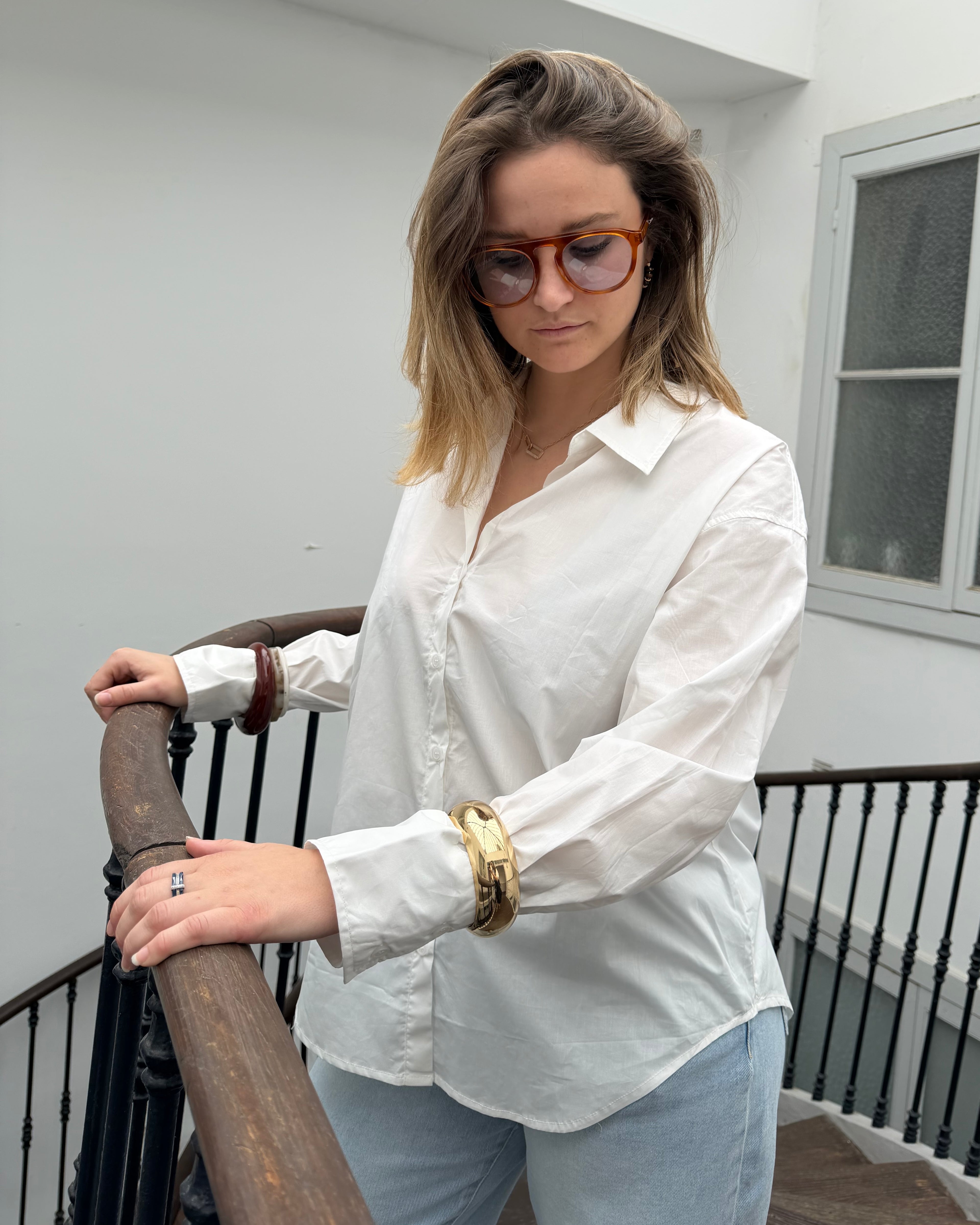 Chemise blanche large