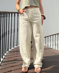 Jean balloon fit blanc
