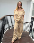 Ensemble à carreaux jaune