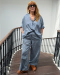 Ensemble à carreaux bleu Navy