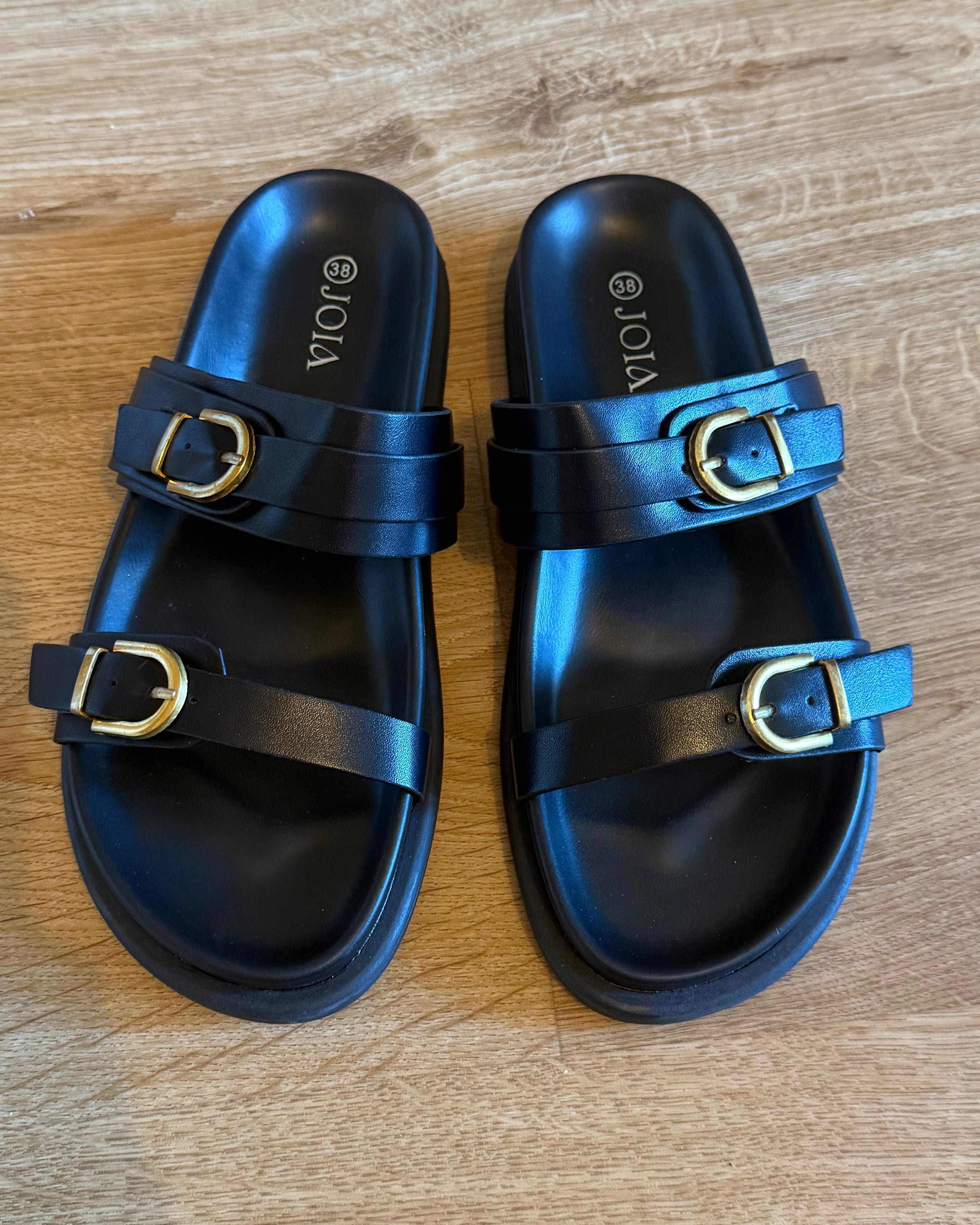 Sandales à brides noires