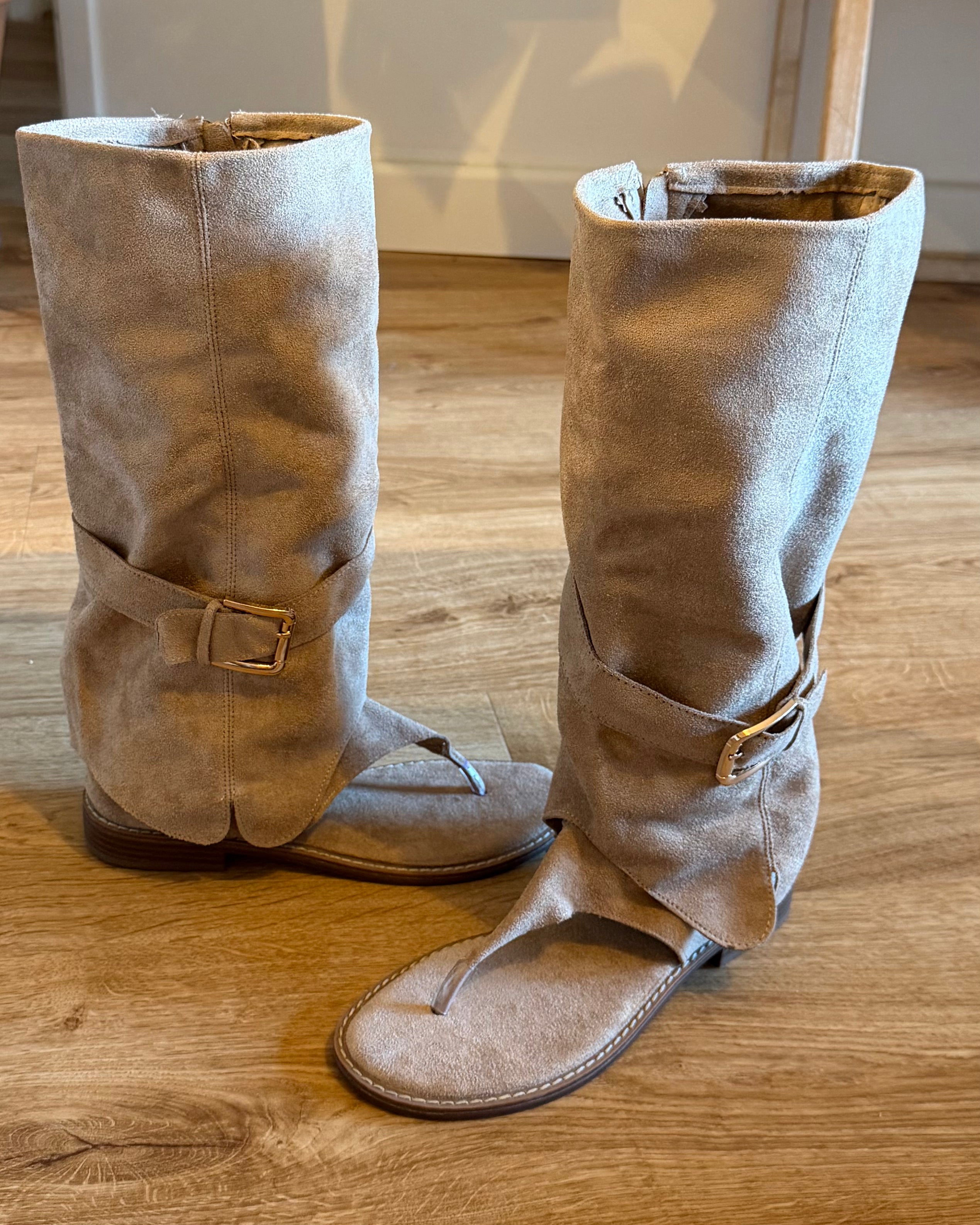 Claquettes montantes camel